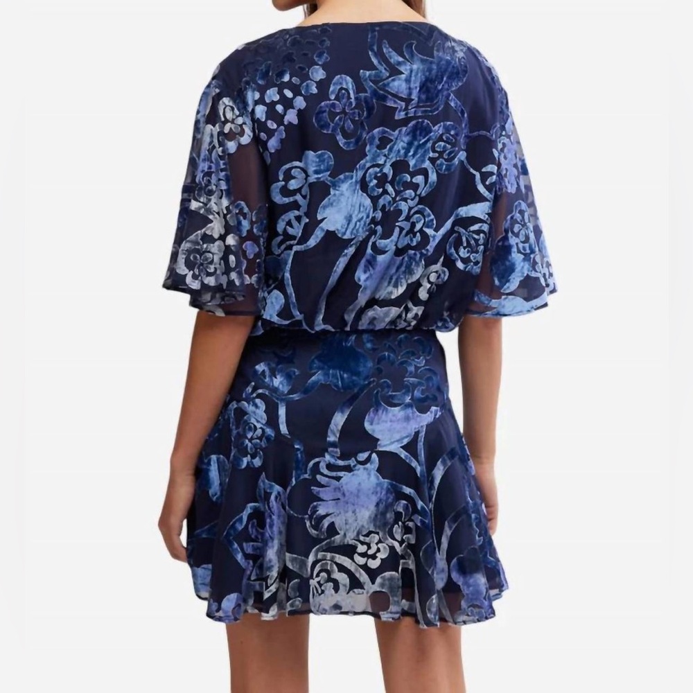Free People Manuka Burnout Velvet Mini Dress NWT X Small MSRP $198 - Picture 4 of 11